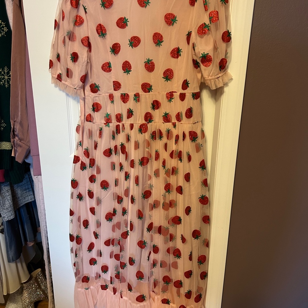 Strawberry Print womens Dress